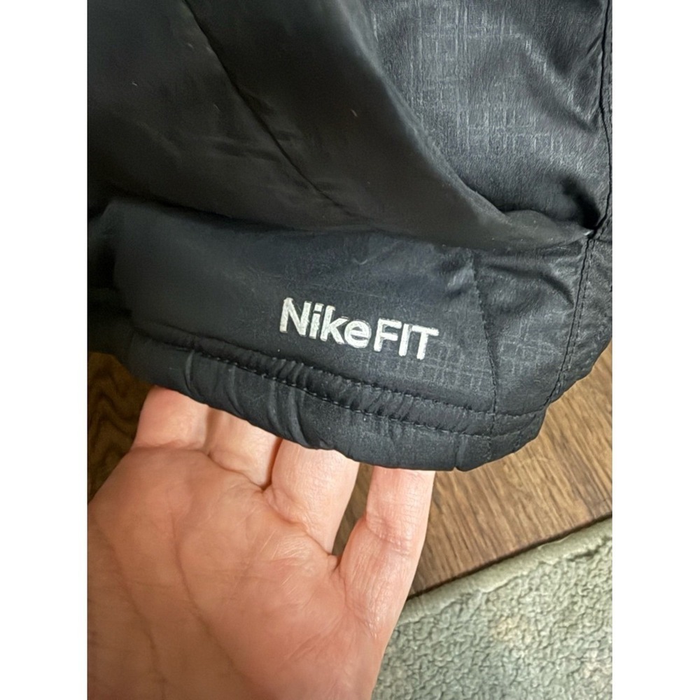 Nike Team Lacrosse Windbreaker Jacket Black Hoodie Mens Large NikeFIT Pullover - Picture 5 of 5